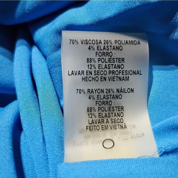 ELIE TAHARI Turquoise Blue Fit & Flare Dress - Size 8 - Picture 6 of 6